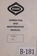 Bivans-Bivans Model 54 Operating, Maintenance & Parts Manual-54L-01